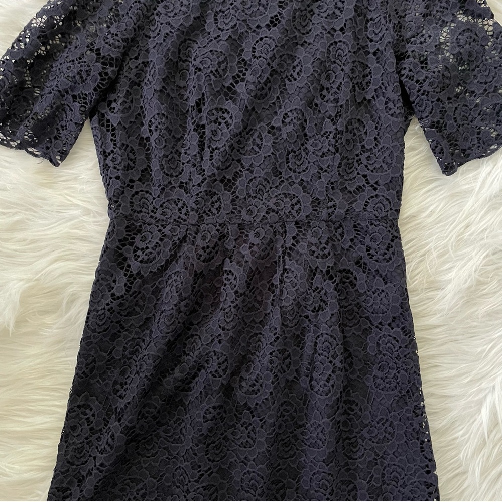 Madewell Magnolia Navy Lace Dress View 5